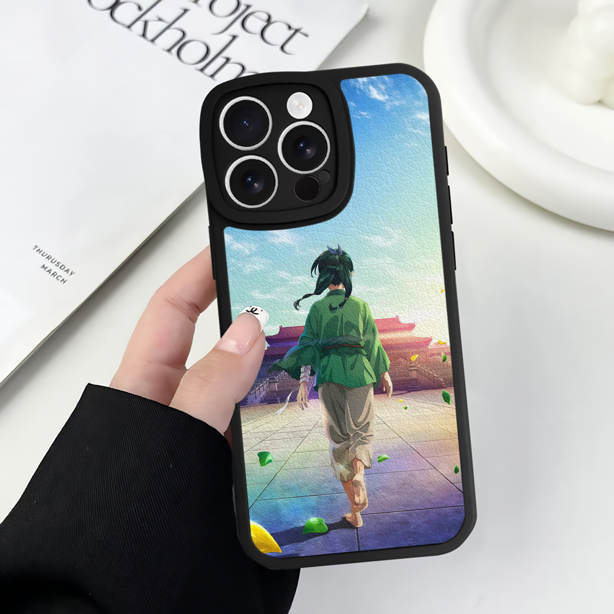 （画像用） 薬屋のひとりごと The Apothecary Diaries 【iPhone 16シリーズ対応】シリコンスマホケース（レザー調） 材質：シリコン